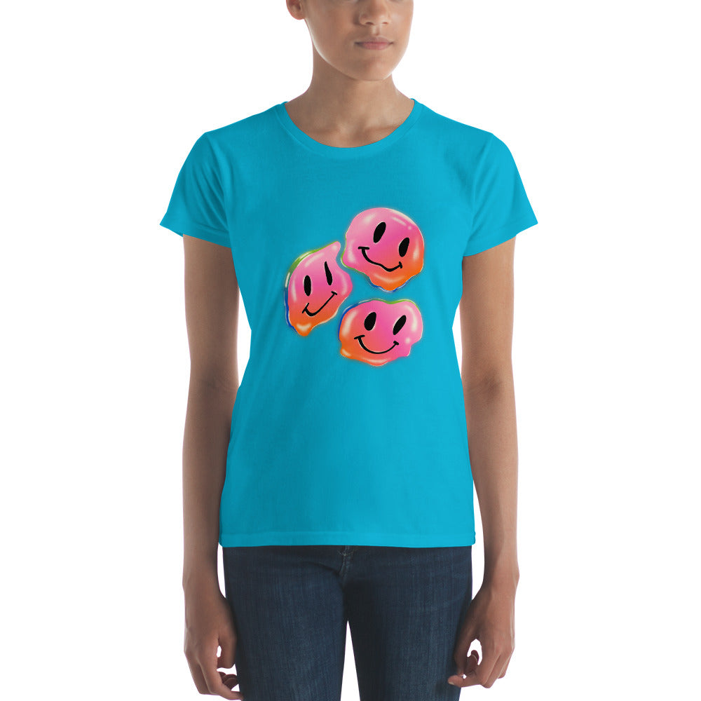 Rainbow Smiley Emojis Women's short sleeve t-shirt