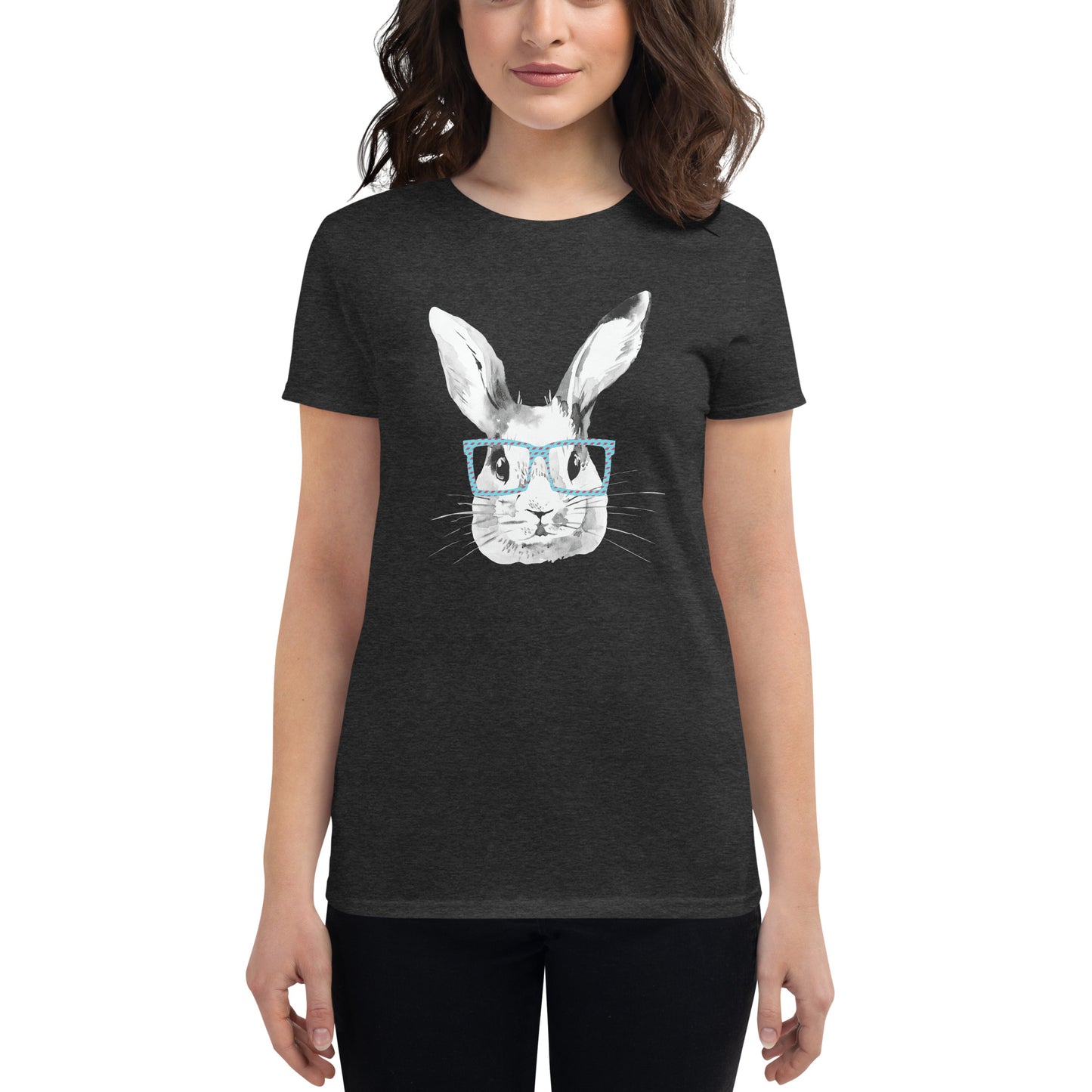 Easter Bunny in glasses Women's short sleeve t-shirt