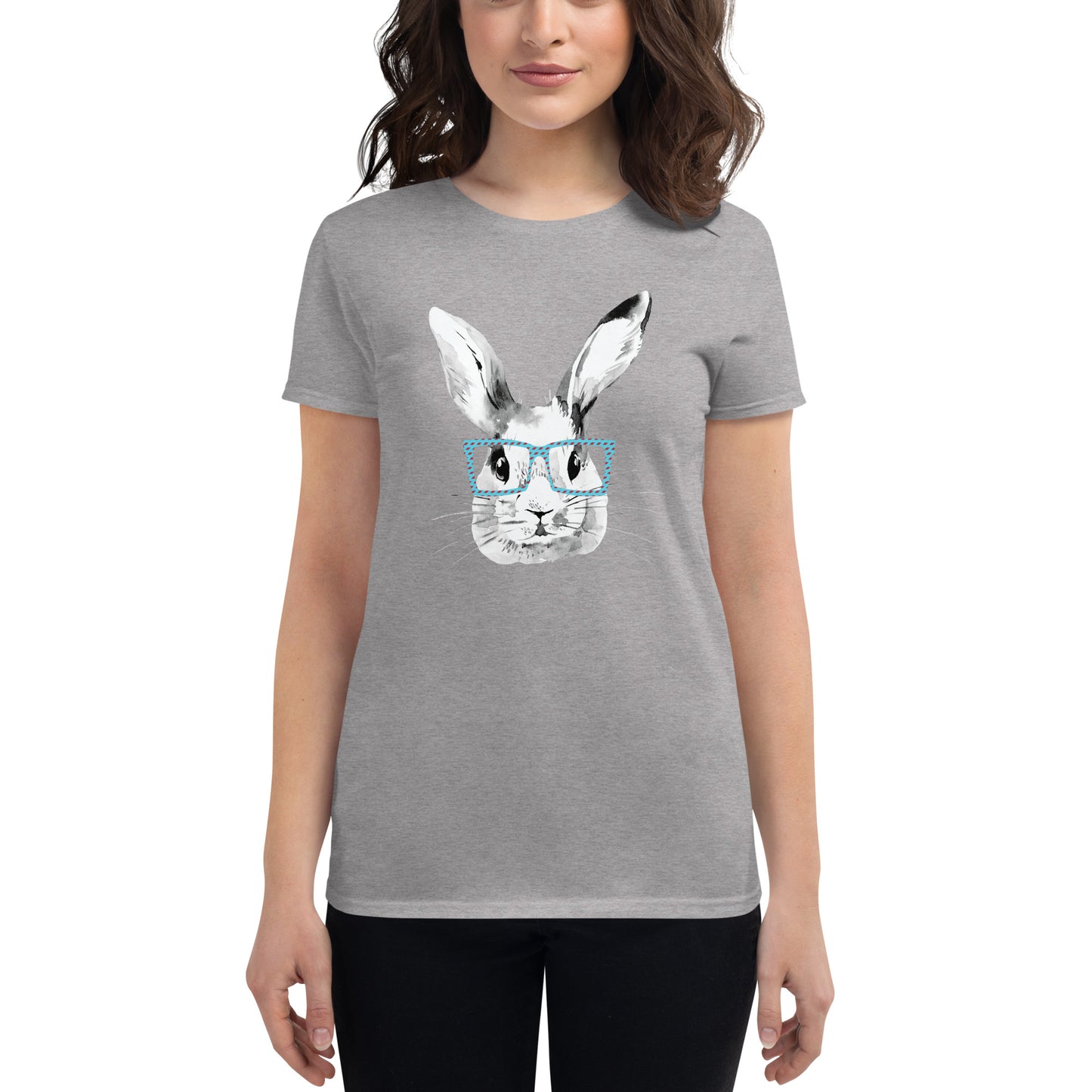 Easter Bunny in glasses Women's short sleeve t-shirt