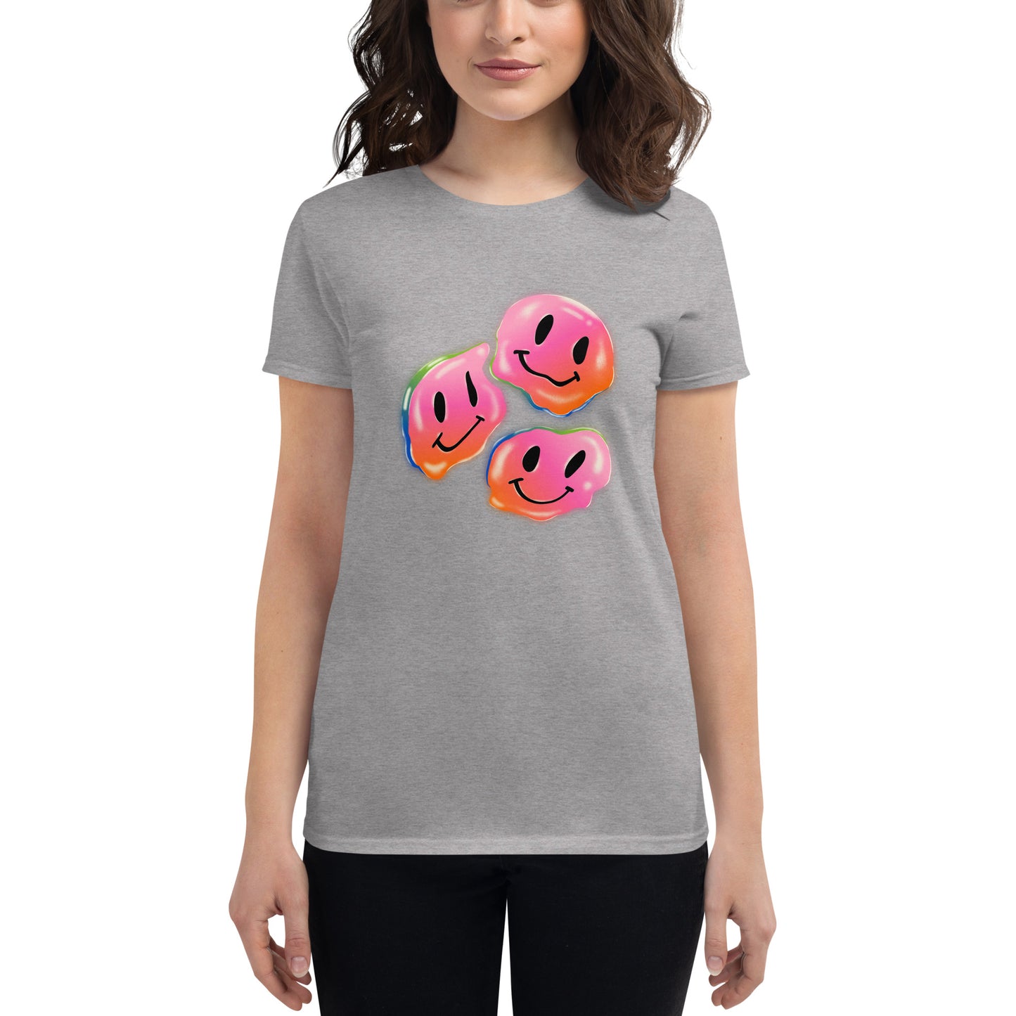 Rainbow Smiley Emojis Women's short sleeve t-shirt