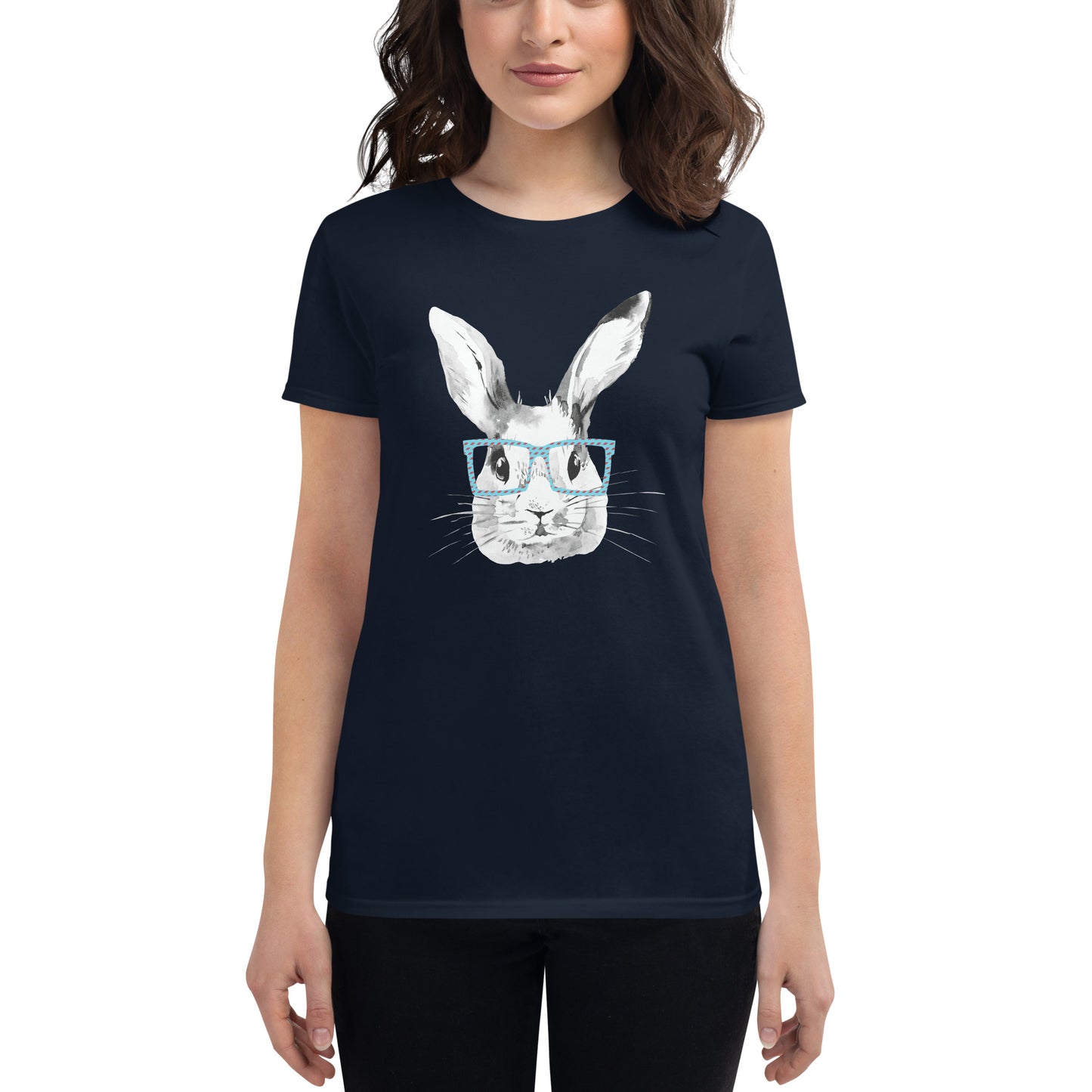 Easter Bunny in glasses Women's short sleeve t-shirt
