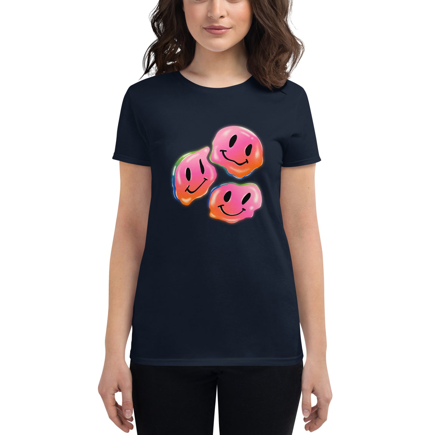 Rainbow Smiley Emojis Women's short sleeve t-shirt