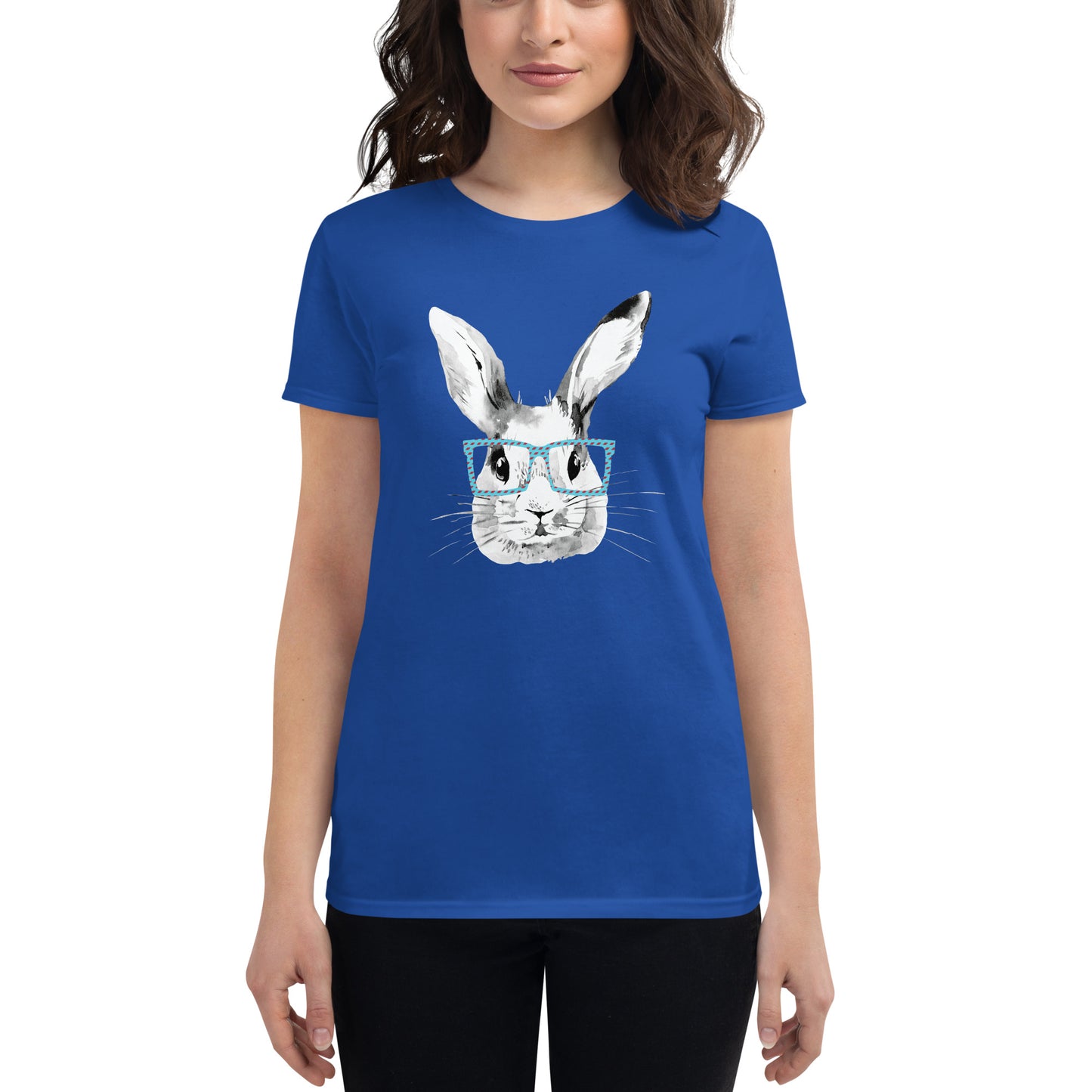 Easter Bunny in glasses Women's short sleeve t-shirt