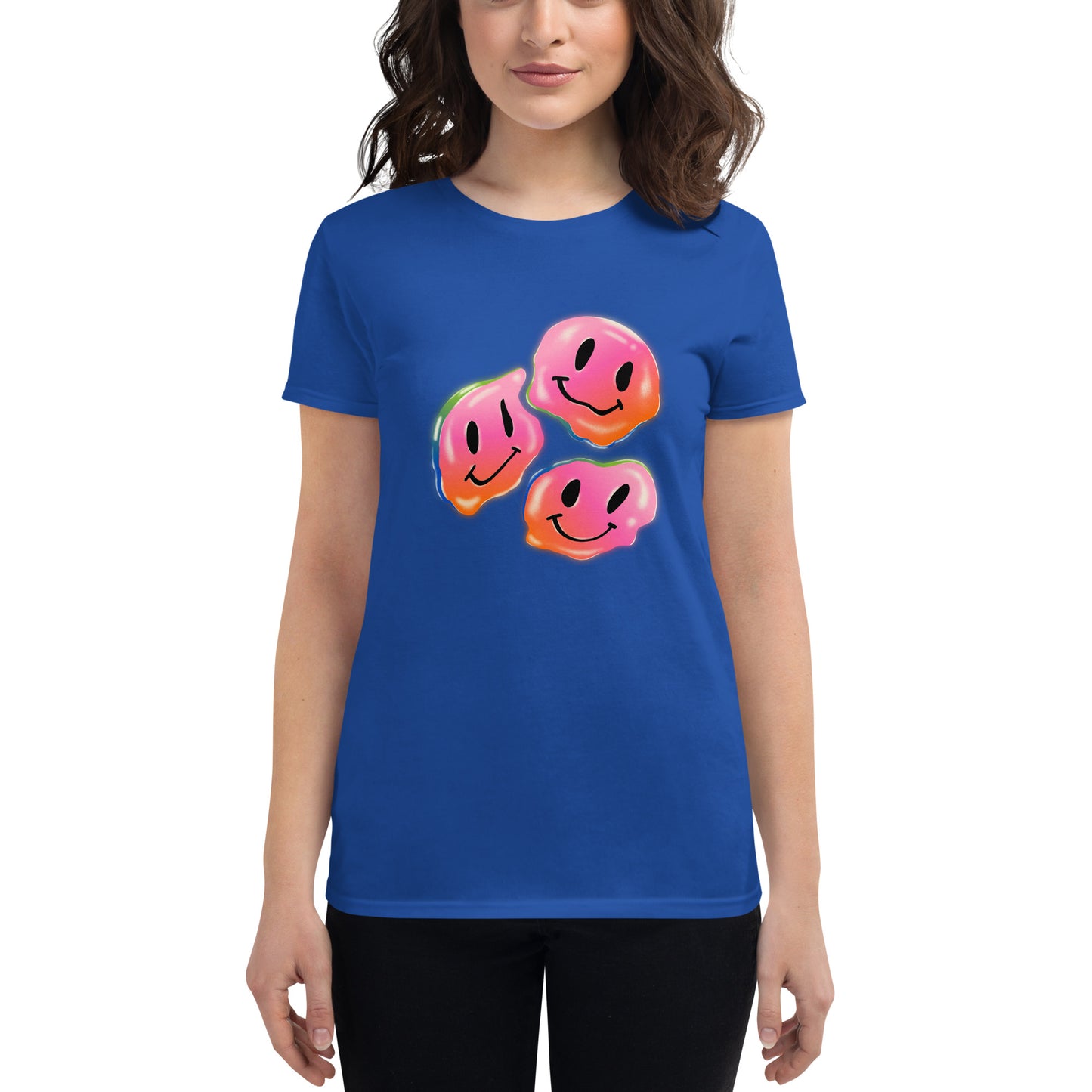 Rainbow Smiley Emojis Women's short sleeve t-shirt