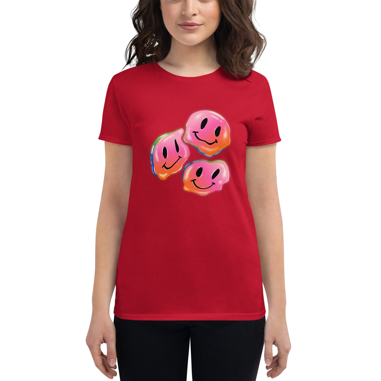 Rainbow Smiley Emojis Women's short sleeve t-shirt