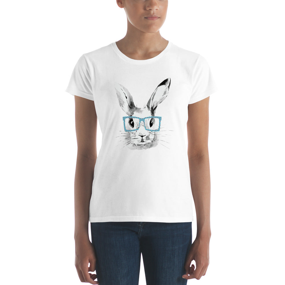Easter Bunny in glasses Women's short sleeve t-shirt