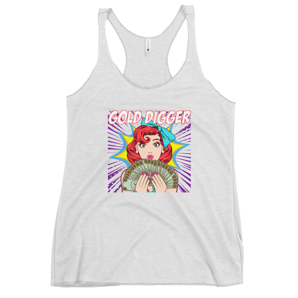 GOLD DIGGER pop art Women's Racerback Tank