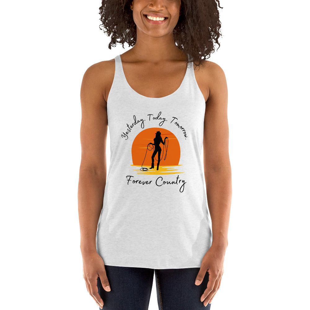 Forever Country - Cowgirl Up Women's Racerback Tank