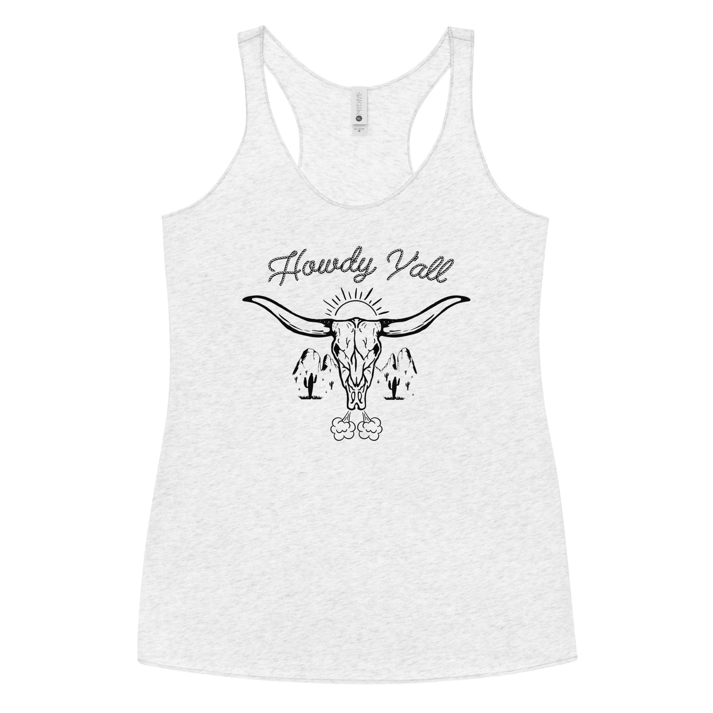 Howdy Y'all Longhorns Country Women's Racerback Tank