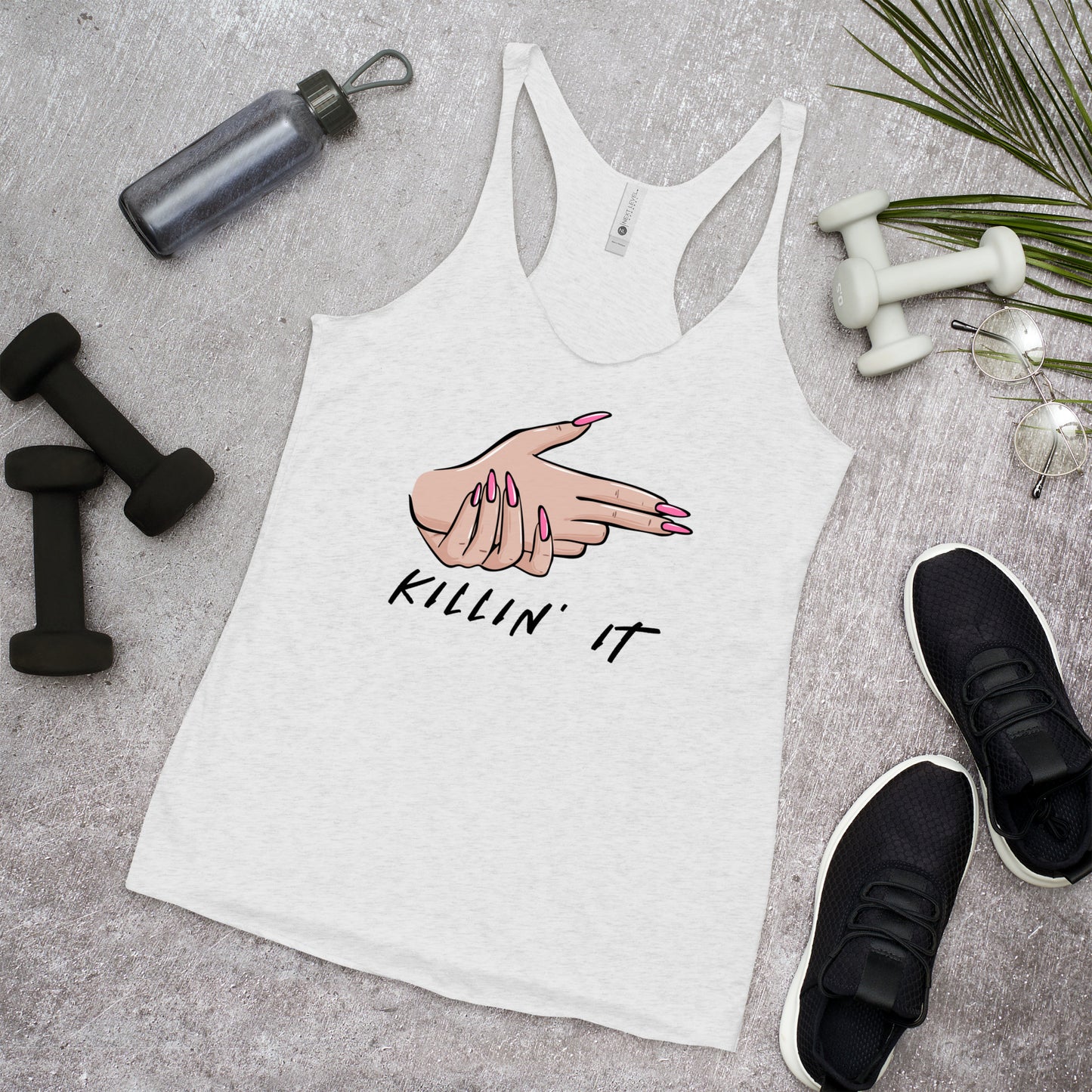 KIILLIN' IT all day every day Women's Racerback Tank