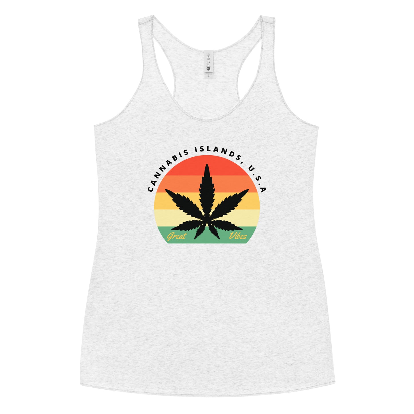 Cannabis Islands 420 Weed Women's Racerback Tank