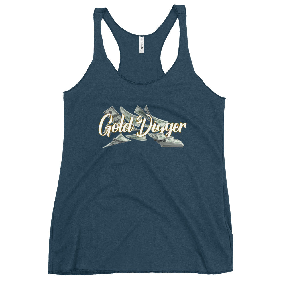 Gold Digger Cash flow Women's Racerback Tank