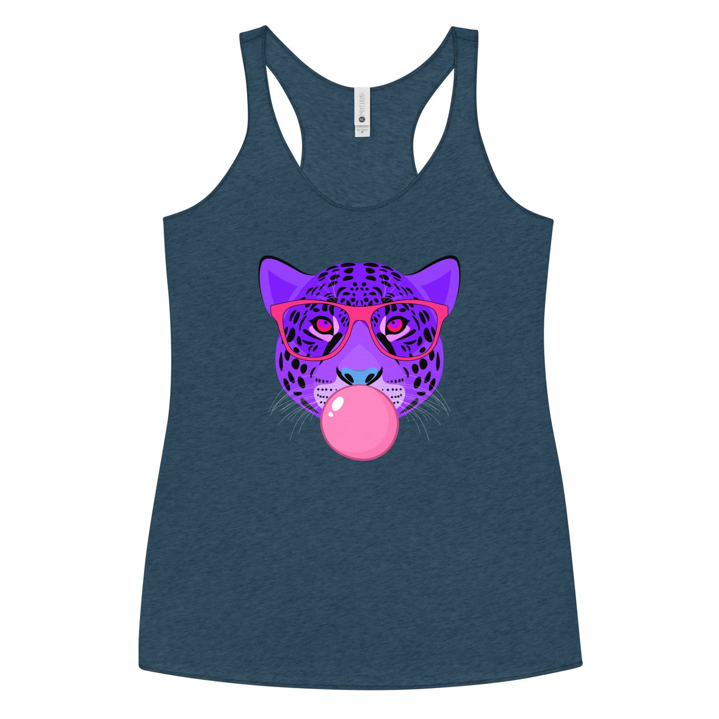 Purple Leopard Chewing Gum Women's Racerback Tank