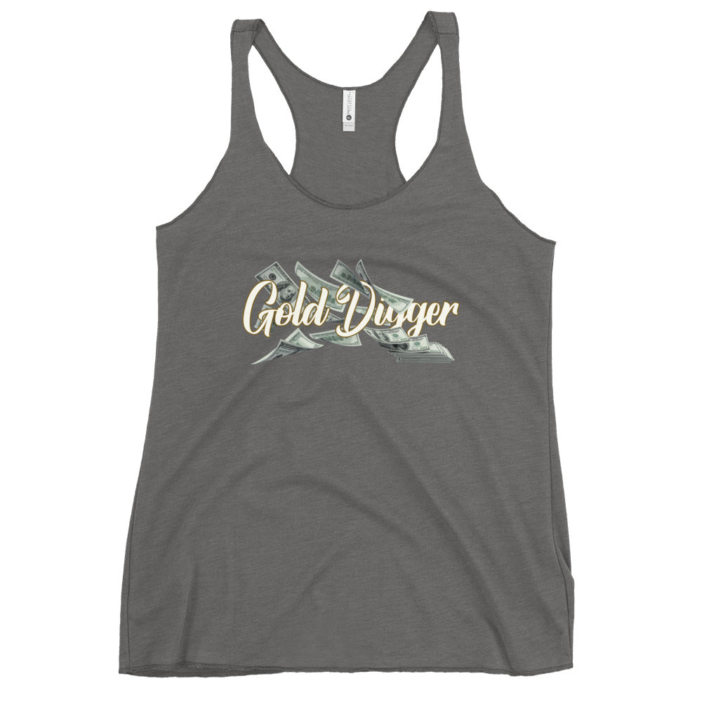 Gold Digger Cash flow Women's Racerback Tank