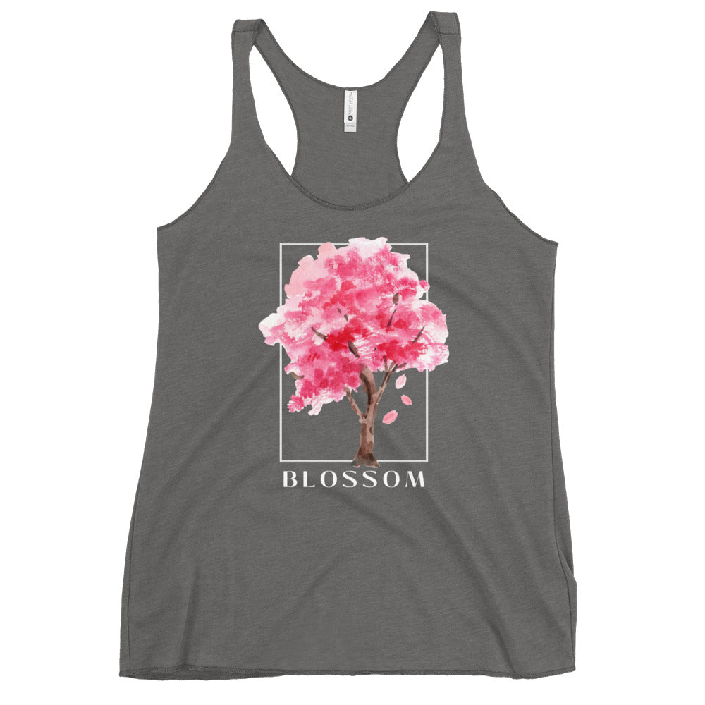Blossom watercolor tree Women's Racerback Tank