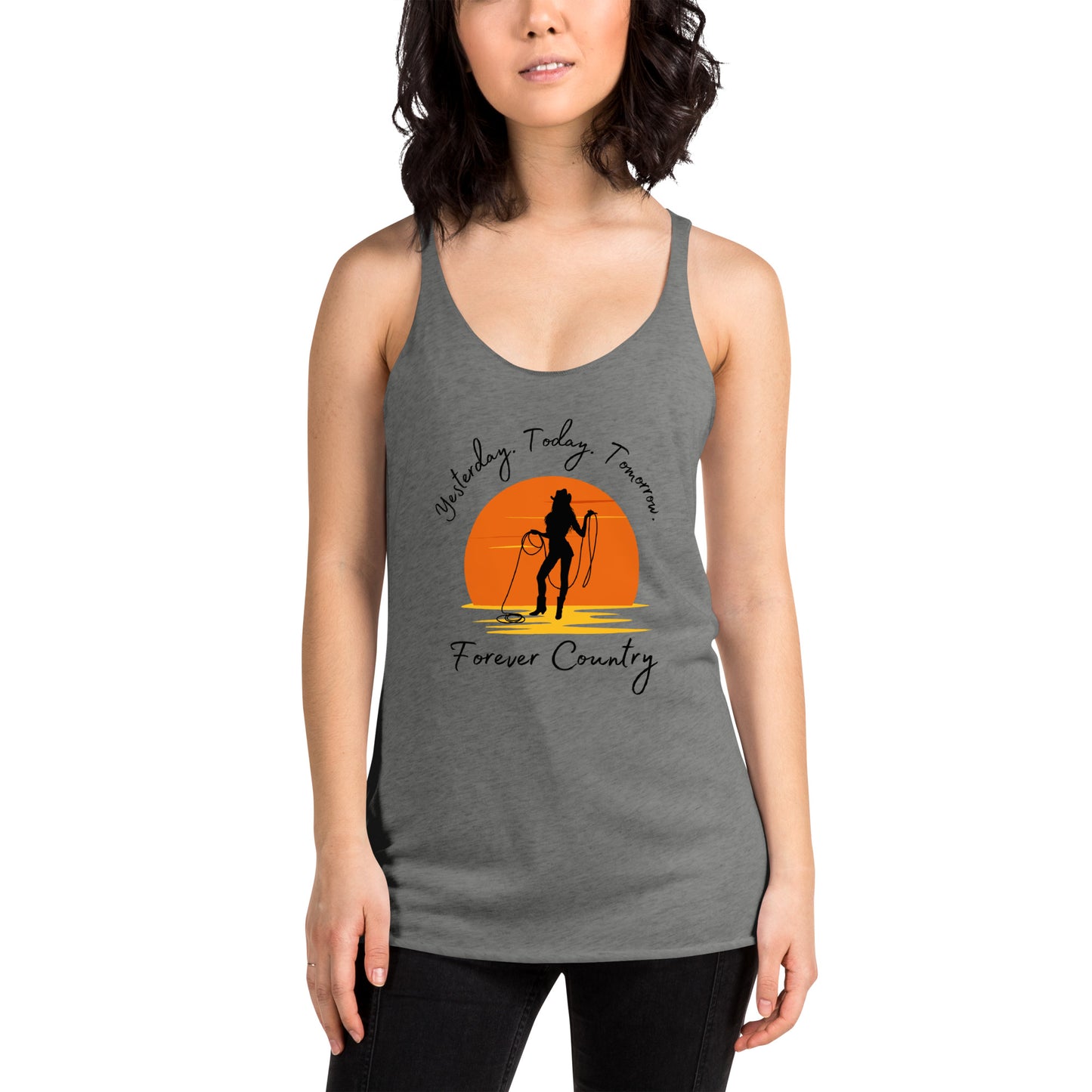 Forever Country - Cowgirl Up Women's Racerback Tank