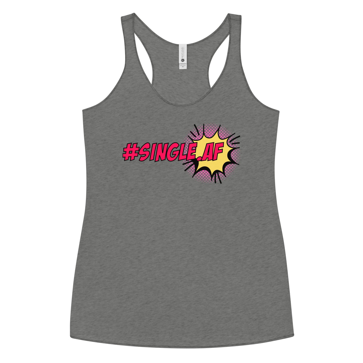 Single AF pop art Women's Racerback Tank
