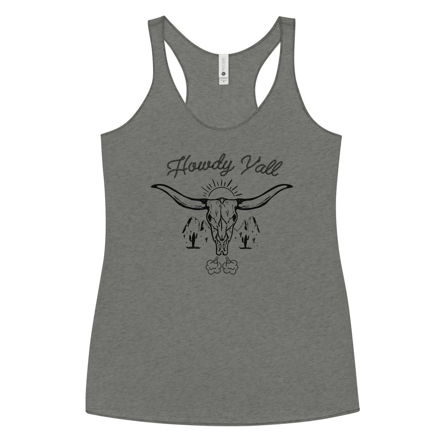 Howdy Y'all Longhorns Country Women's Racerback Tank