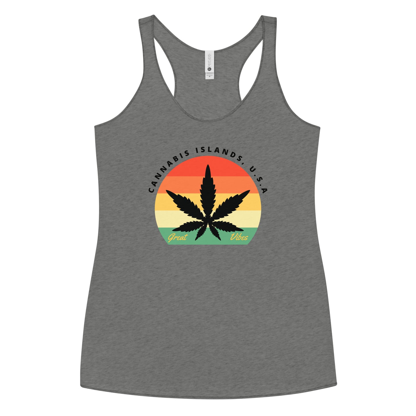 Cannabis Islands 420 Weed Women's Racerback Tank