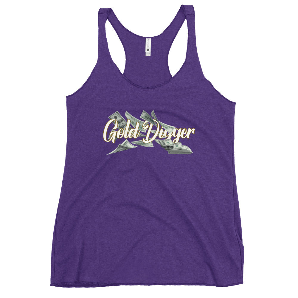 Gold Digger Cash flow Women's Racerback Tank