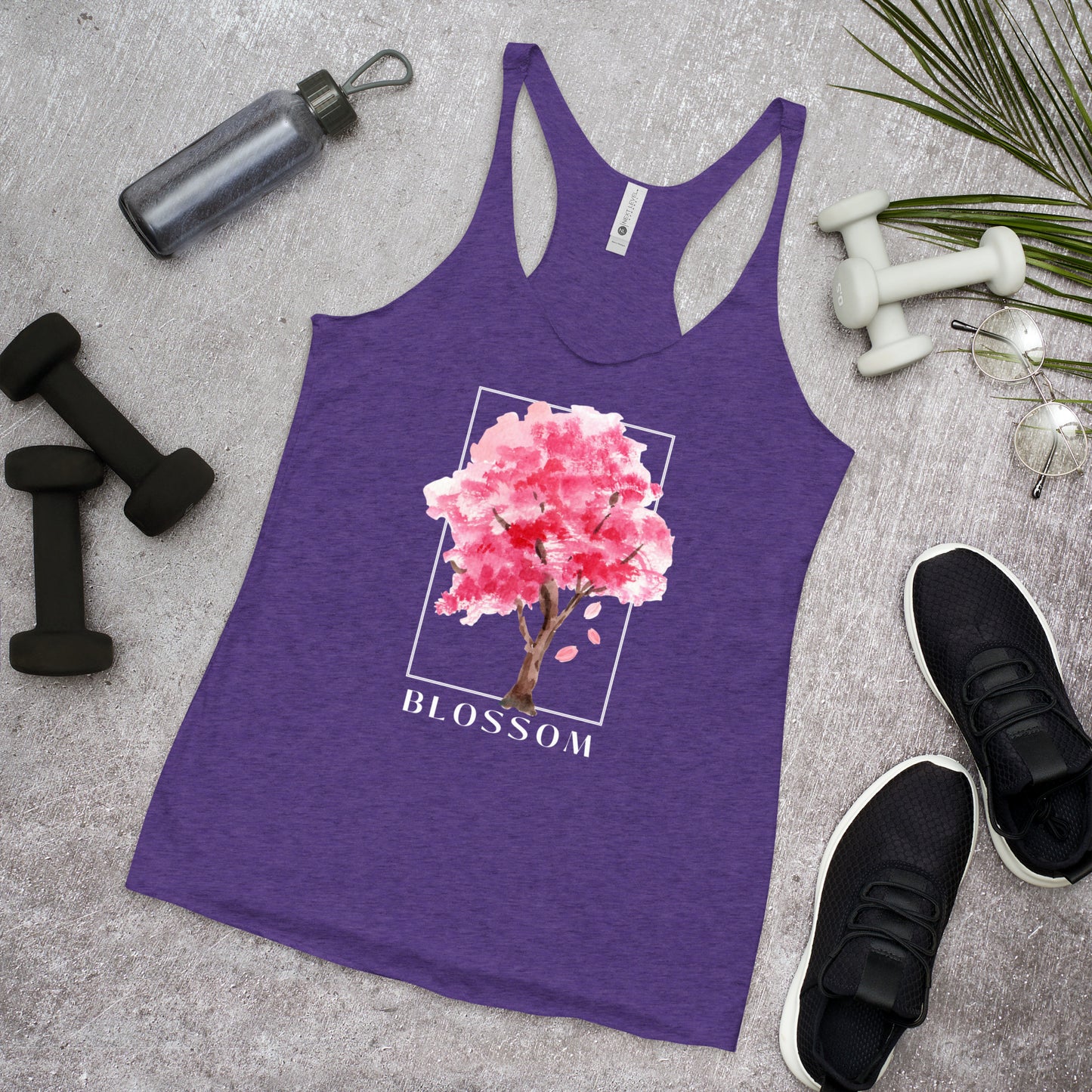 Blossom watercolor tree Women's Racerback Tank