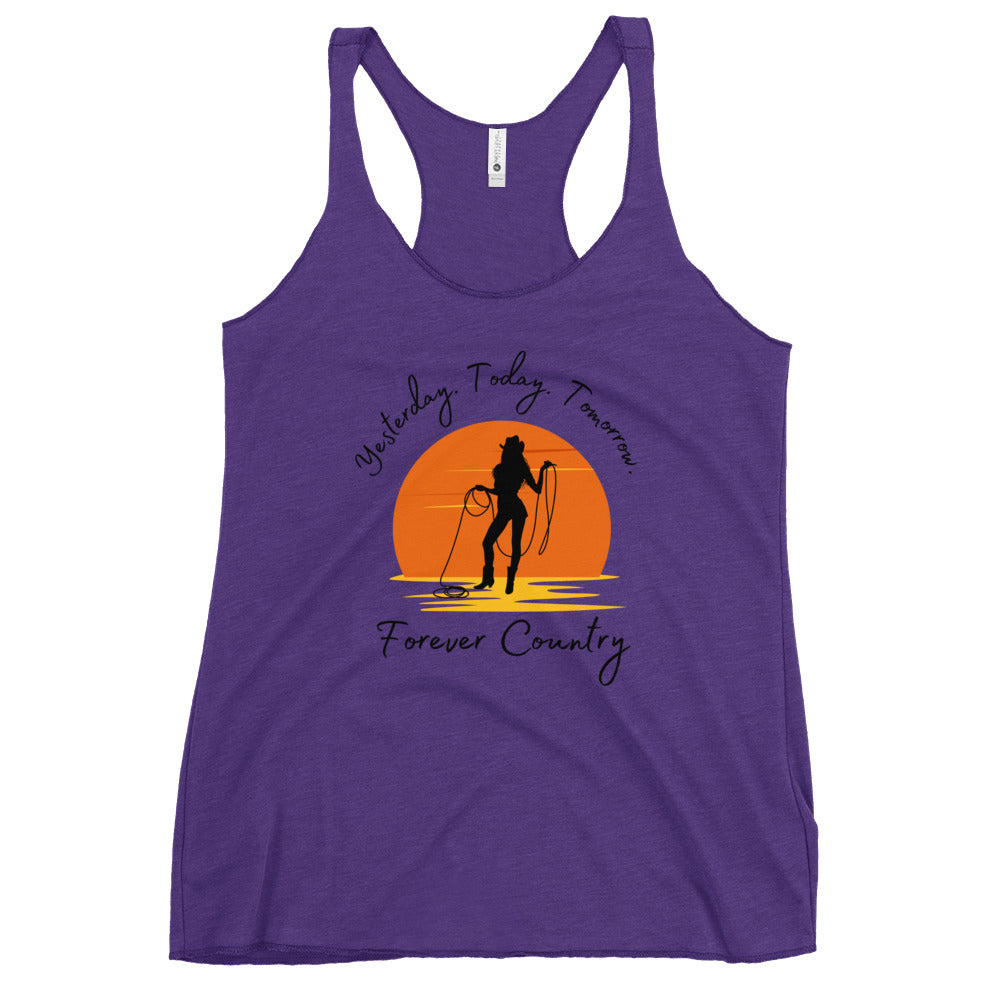 Forever Country - Cowgirl Up Women's Racerback Tank
