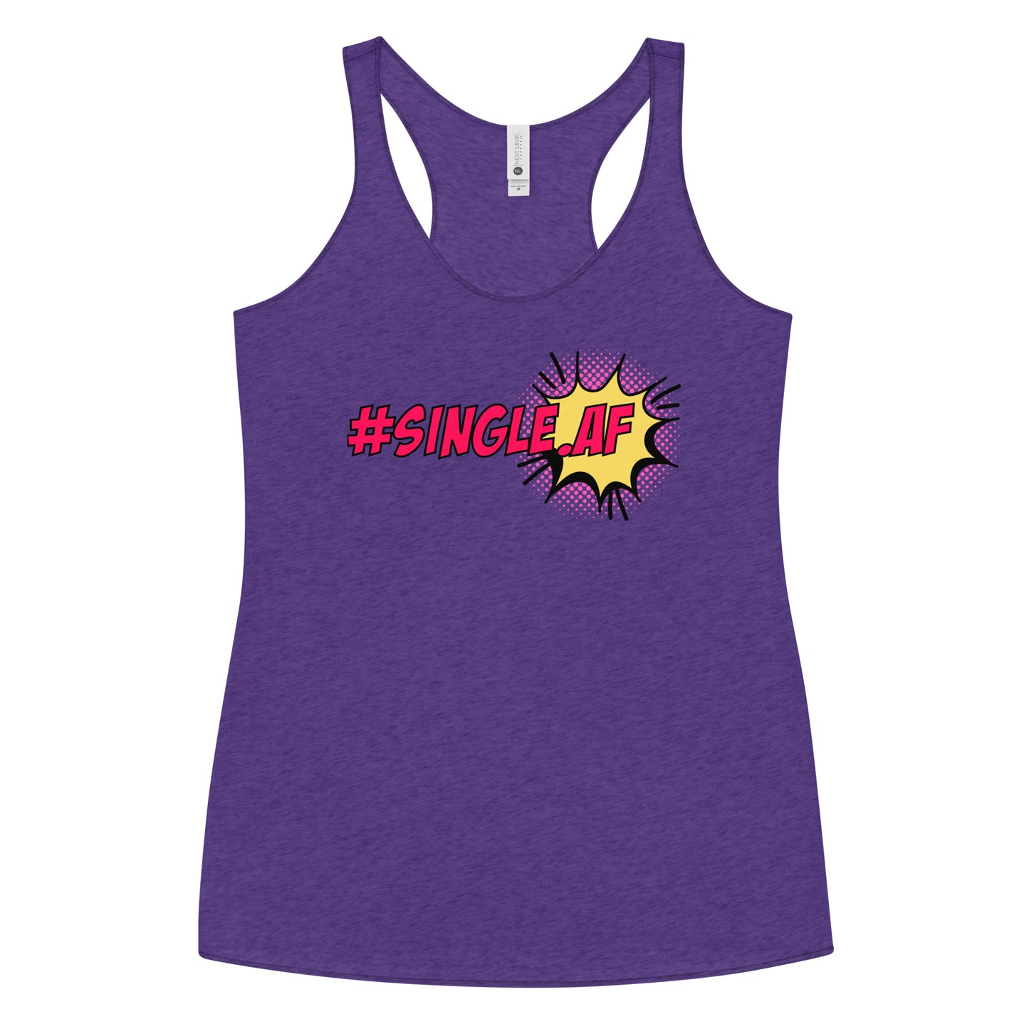 Single AF pop art Women's Racerback Tank