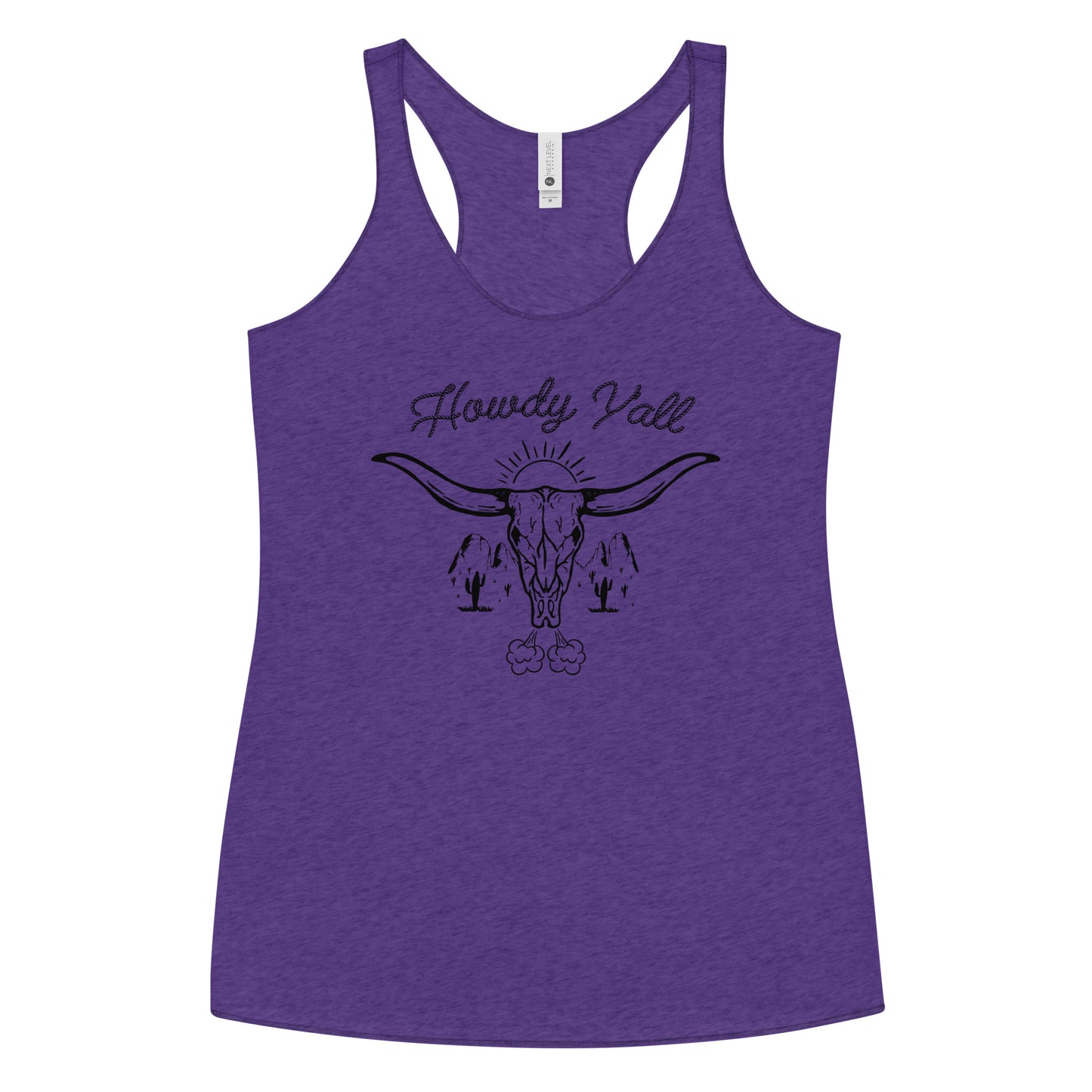 Howdy Y'all Longhorns Country Women's Racerback Tank