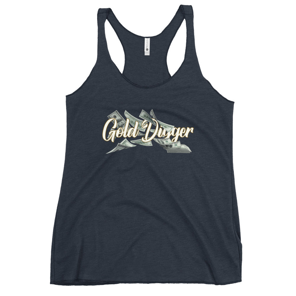 Gold Digger Cash flow Women's Racerback Tank