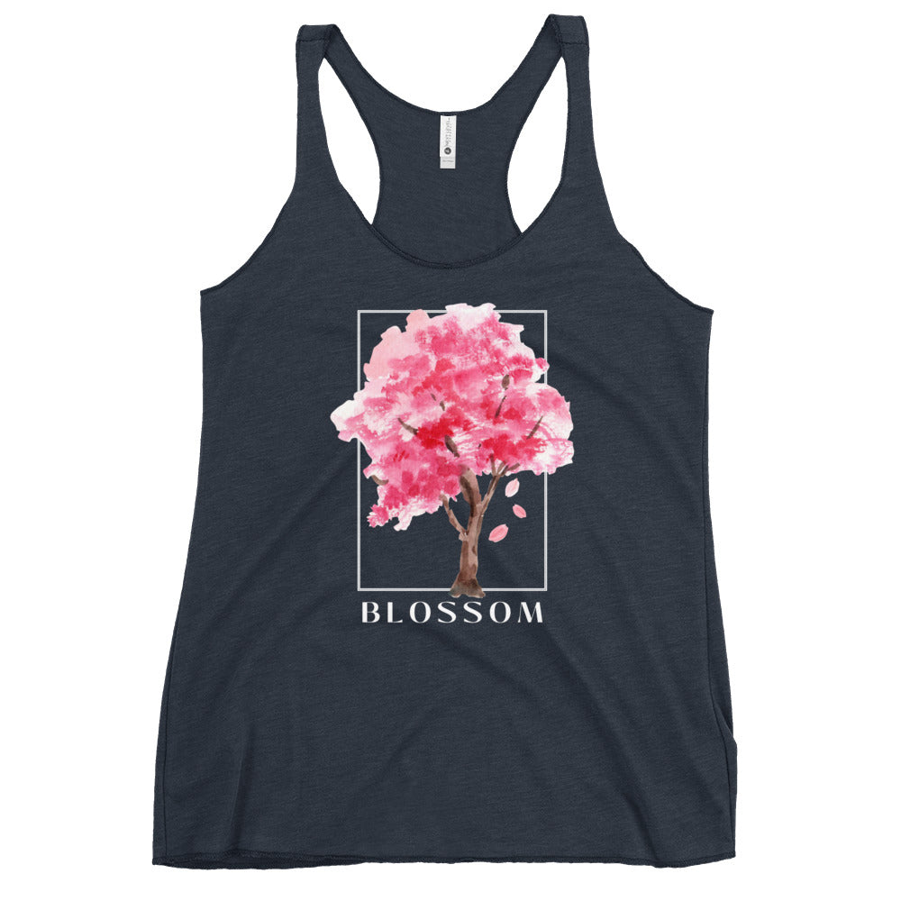 Blossom watercolor tree Women's Racerback Tank