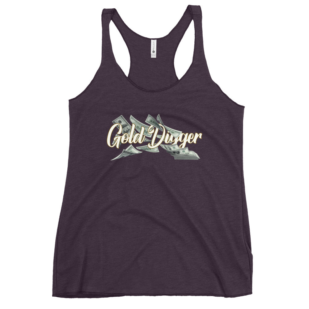Gold Digger Cash flow Women's Racerback Tank