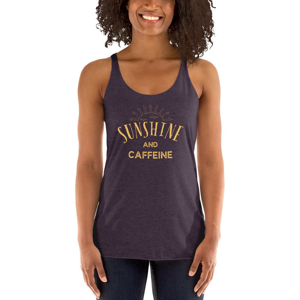 Sunshine and CAFFEINE Women's Racerback Tank