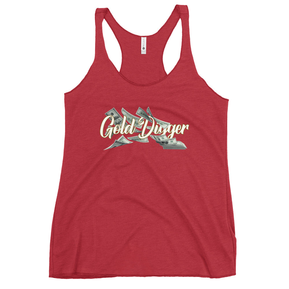 Gold Digger Cash flow Women's Racerback Tank