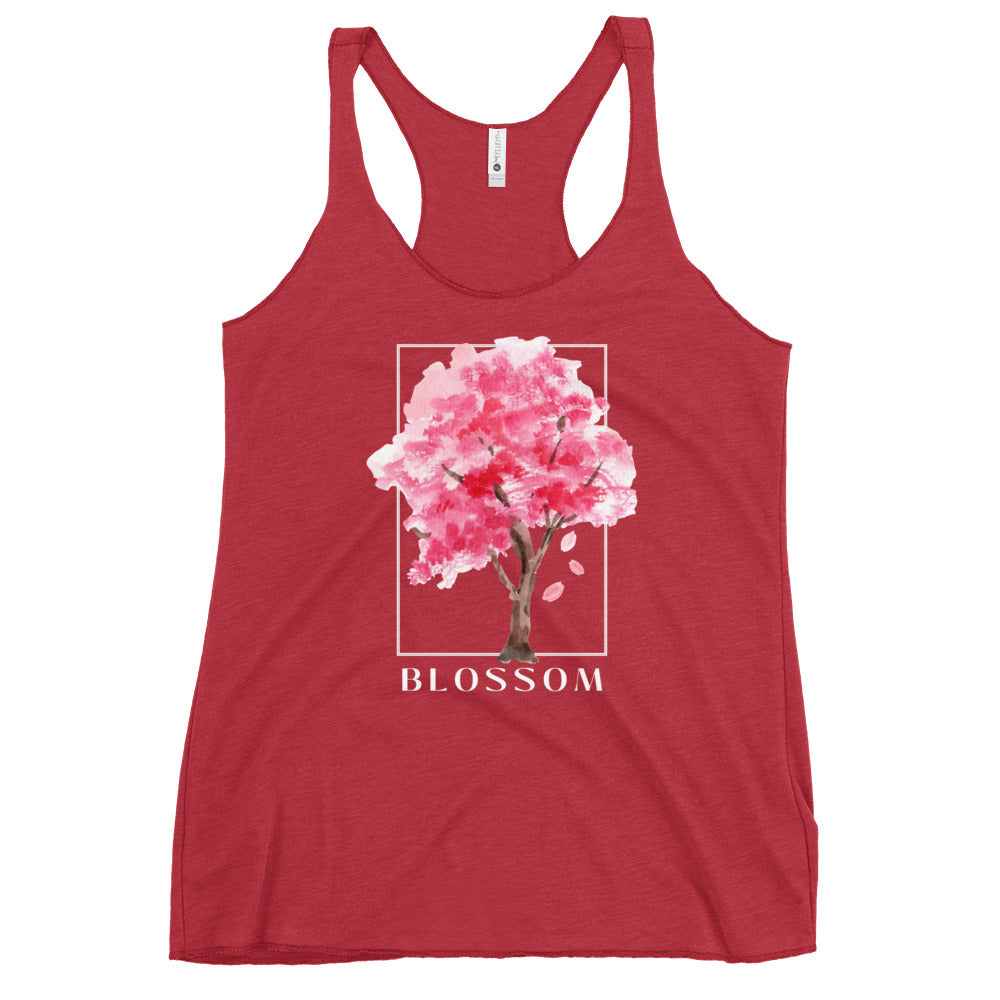 Blossom watercolor tree Women's Racerback Tank