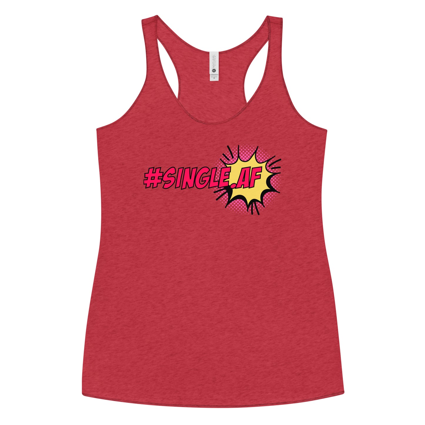 Single AF pop art Women's Racerback Tank
