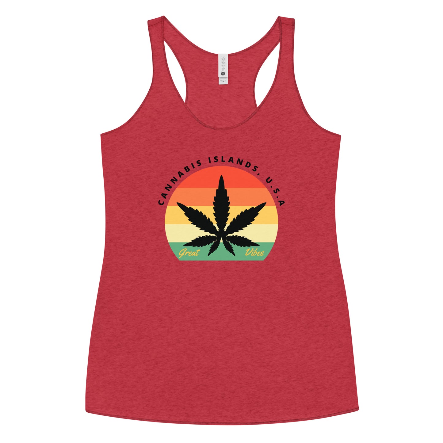 Cannabis Islands 420 Weed Women's Racerback Tank
