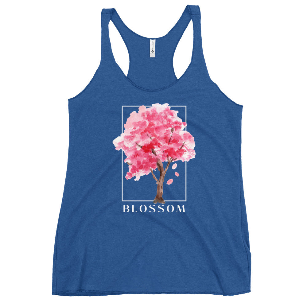 Blossom watercolor tree Women's Racerback Tank