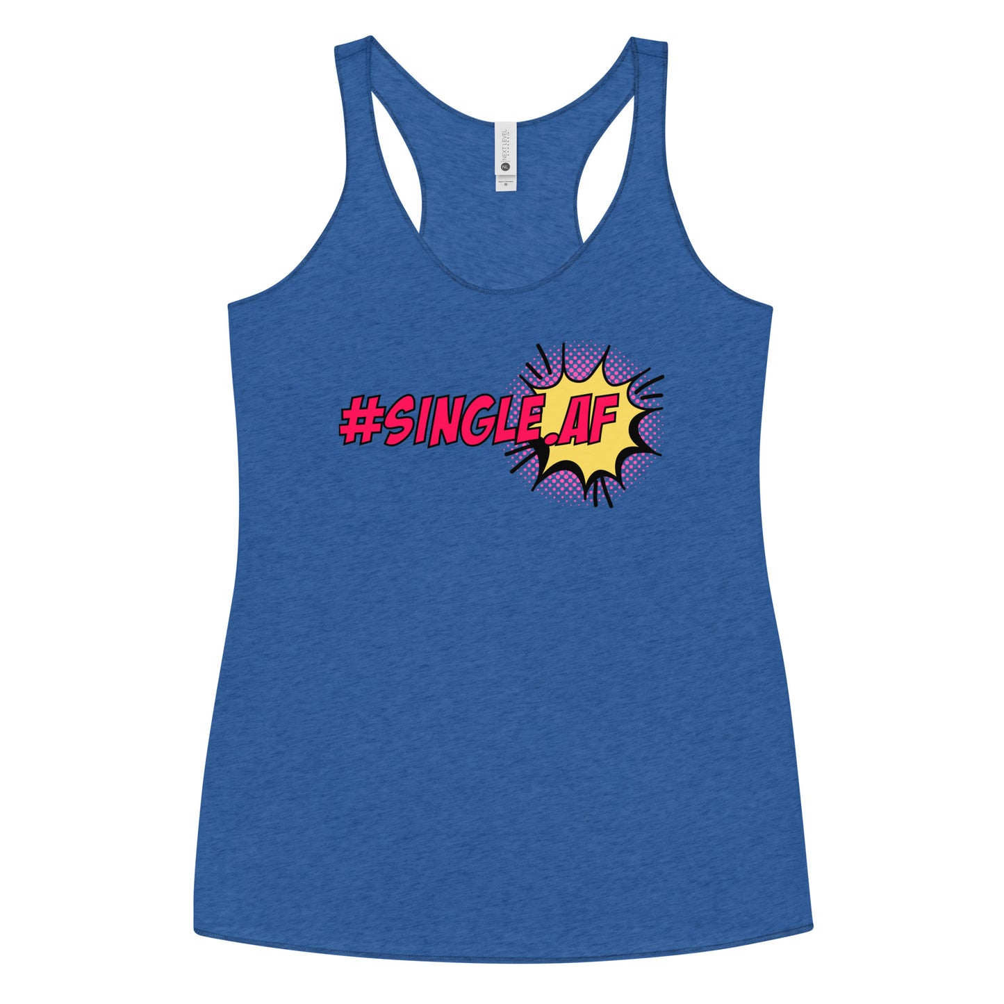 Single AF pop art Women's Racerback Tank