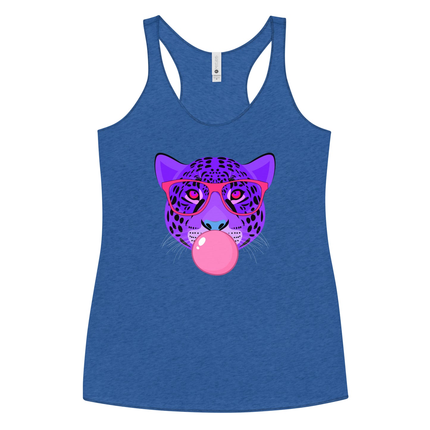 Purple Leopard Chewing Gum Women's Racerback Tank
