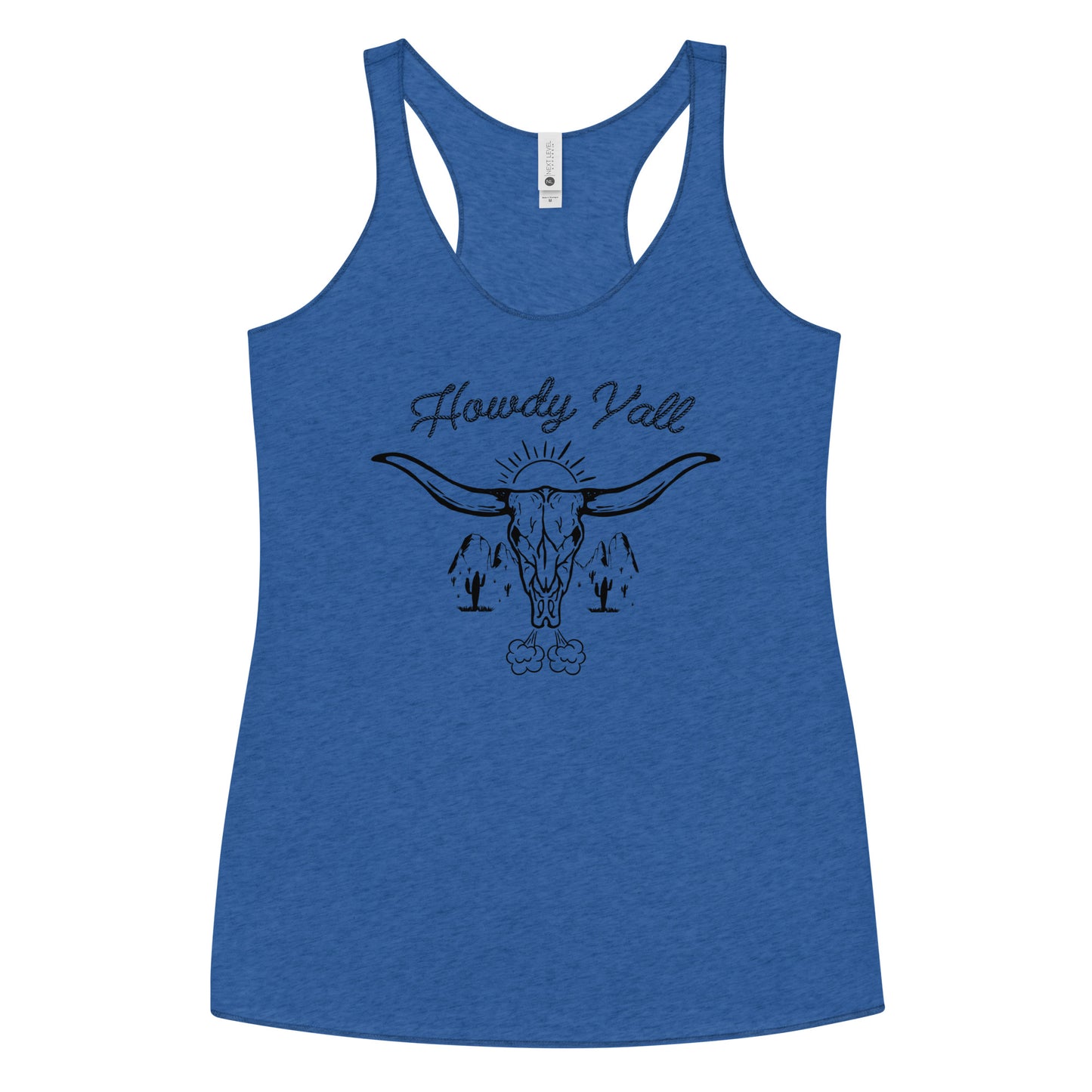 Howdy Y'all Longhorns Country Women's Racerback Tank