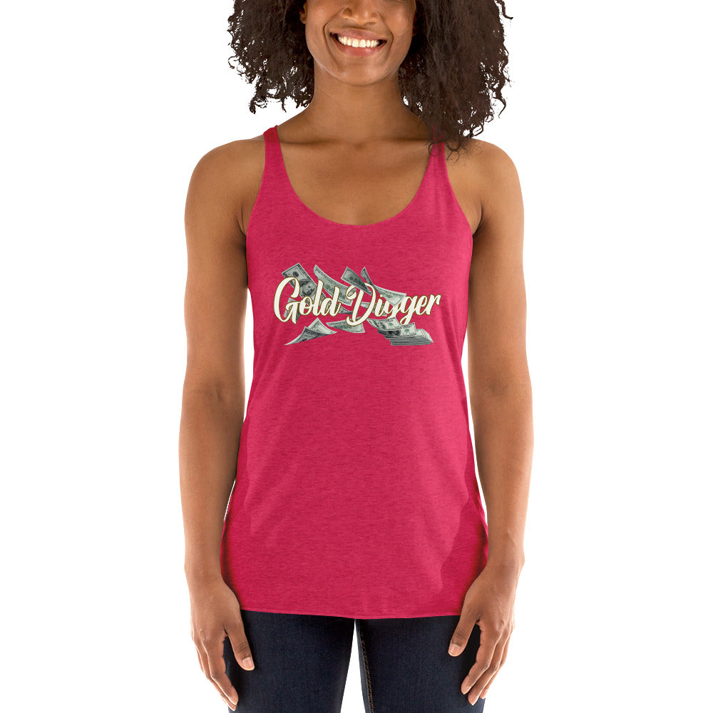 Gold Digger Cash flow Women's Racerback Tank
