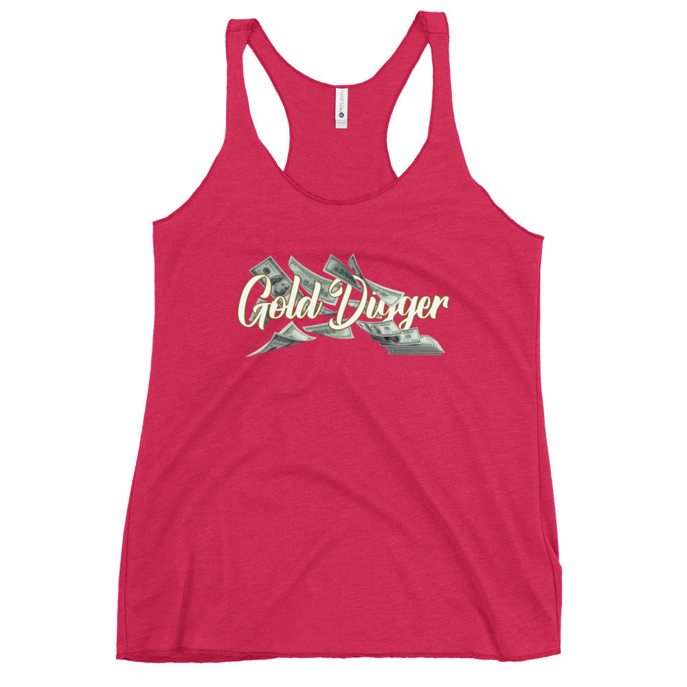 Gold Digger Cash flow Women's Racerback Tank