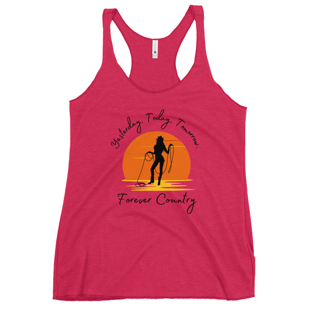 Forever Country - Cowgirl Up Women's Racerback Tank