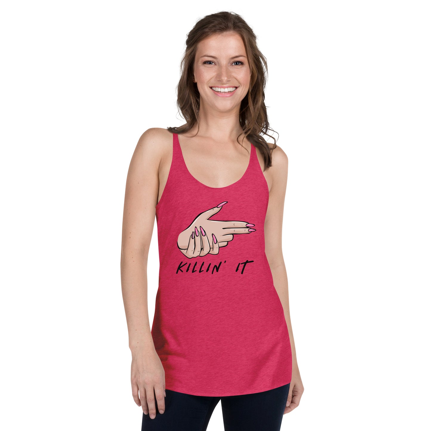 KIILLIN' IT all day every day Women's Racerback Tank