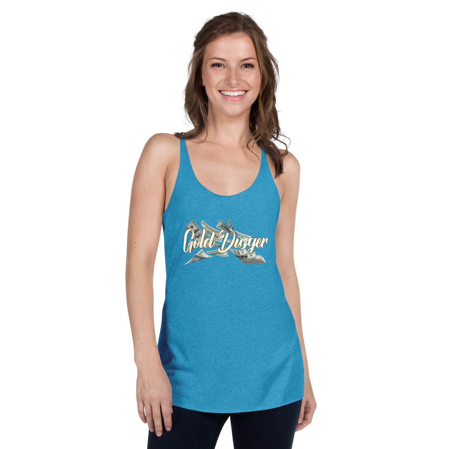 Gold Digger Cash flow Women's Racerback Tank