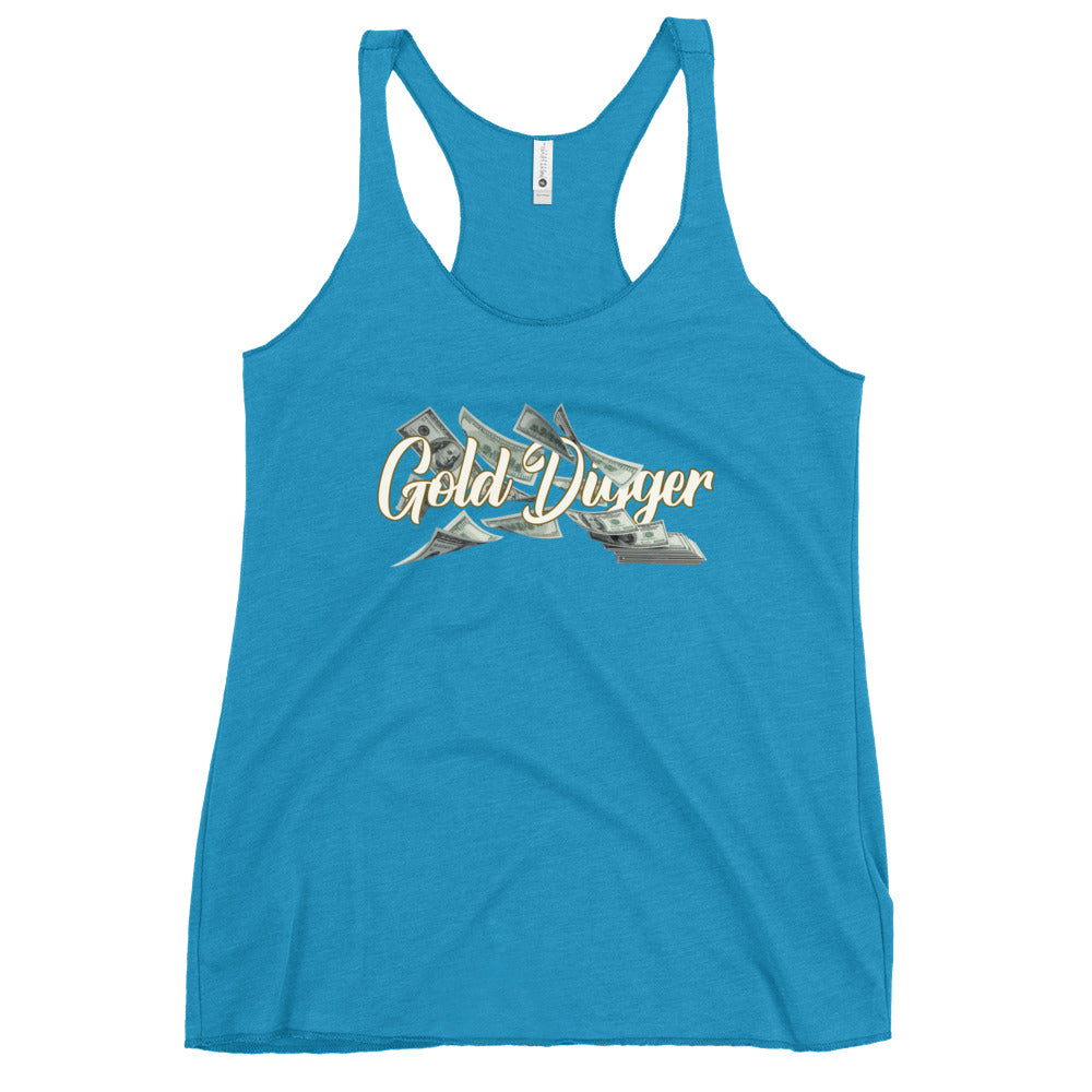 Gold Digger Cash flow Women's Racerback Tank