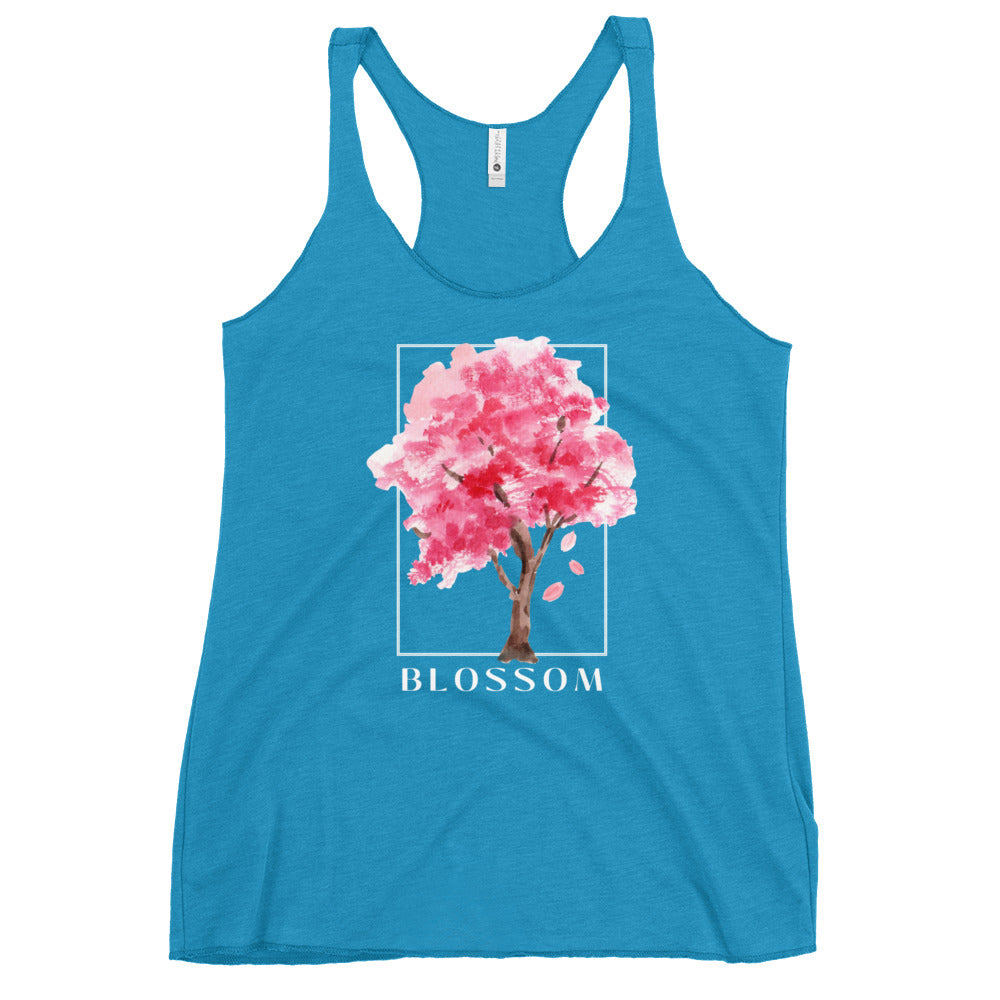 Blossom watercolor tree Women's Racerback Tank