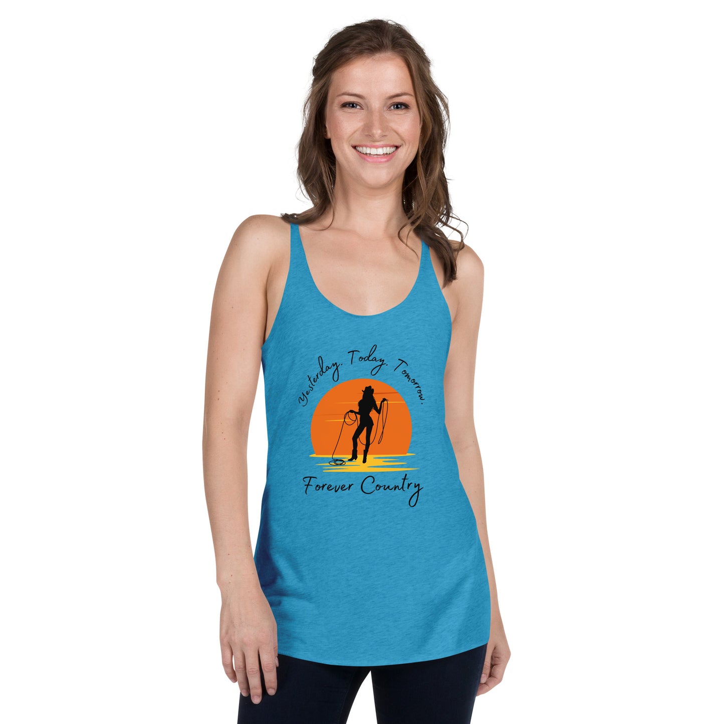 Forever Country - Cowgirl Up Women's Racerback Tank