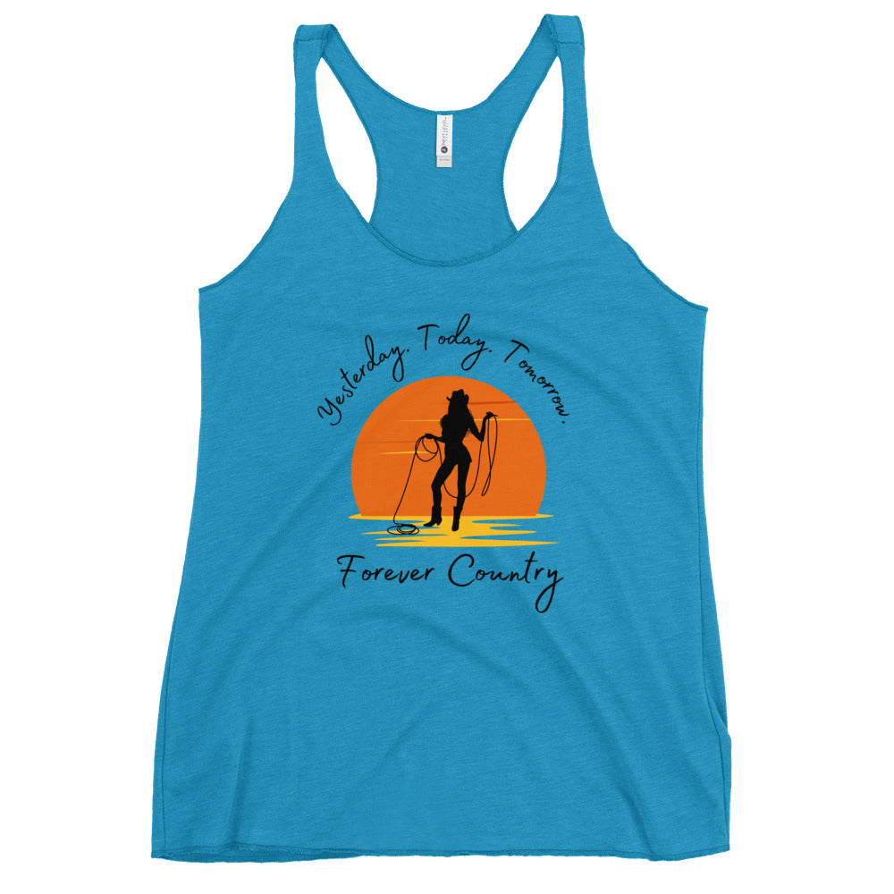 Forever Country - Cowgirl Up Women's Racerback Tank