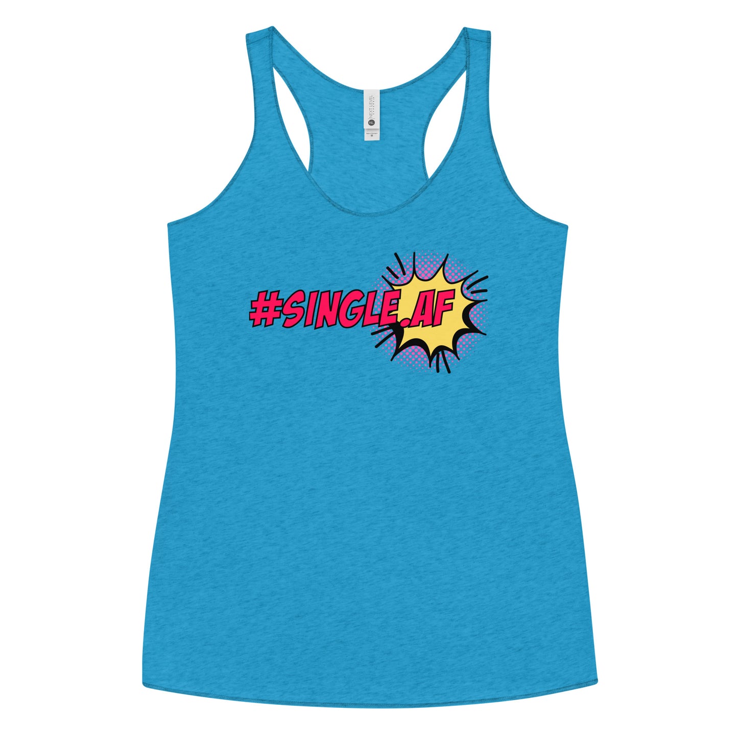 Single AF pop art Women's Racerback Tank